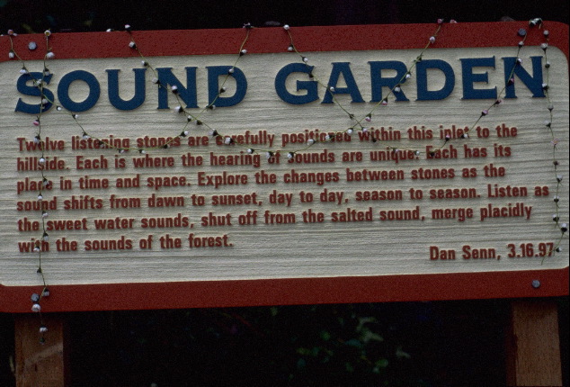 Sound Garden: entry sign