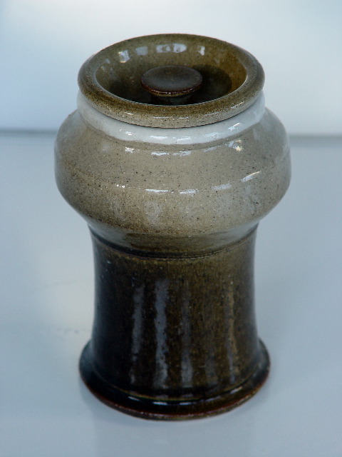 stoneware jar with lid